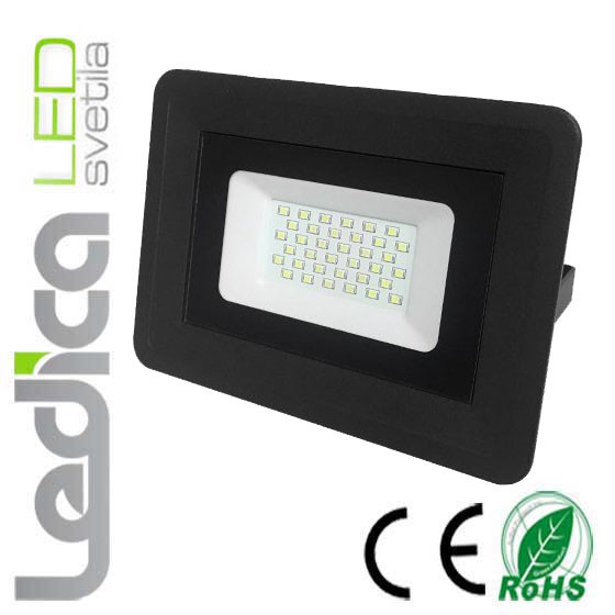 Led reflektor 30W črni
