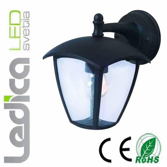 Zunanja stenska luč črna
