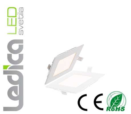 Led vgradna 3W kvadratna