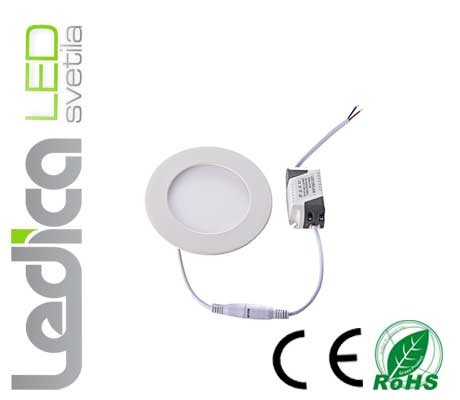 Led vgradna 3W okrogla
