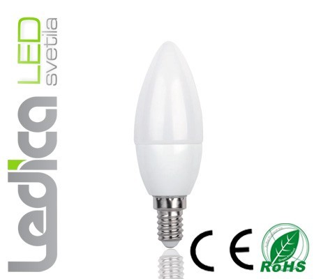 Led svečka zatemnilna E14 6W