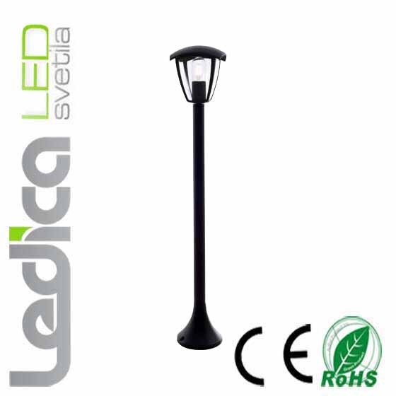 Vrtna luč stebriček 90cm črni